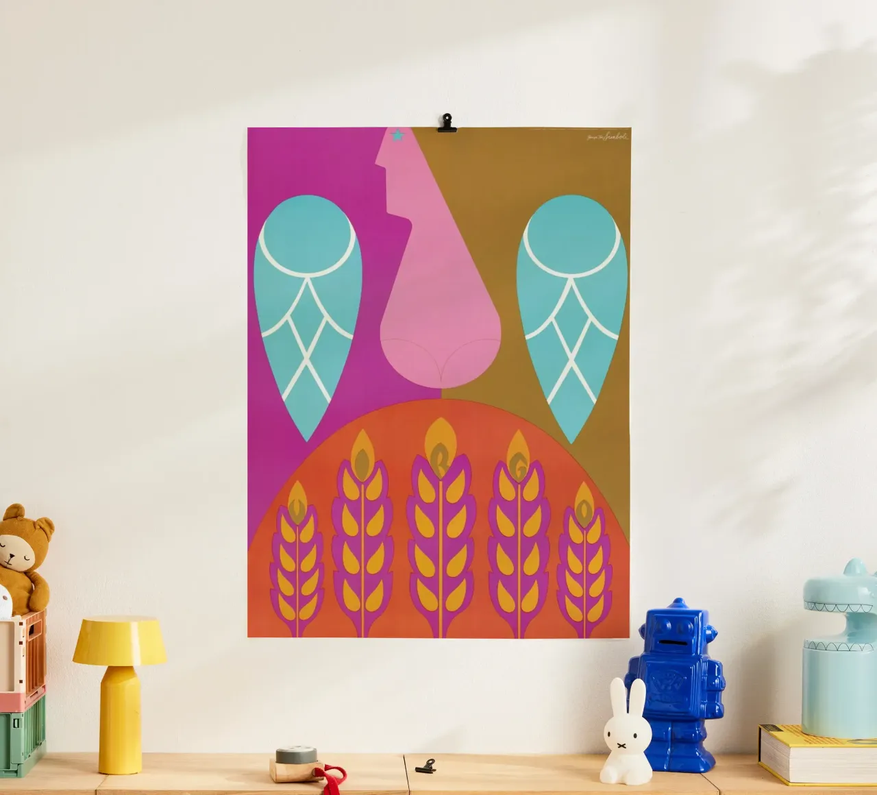 Virgo poster con telaio in legno da Simboli Design