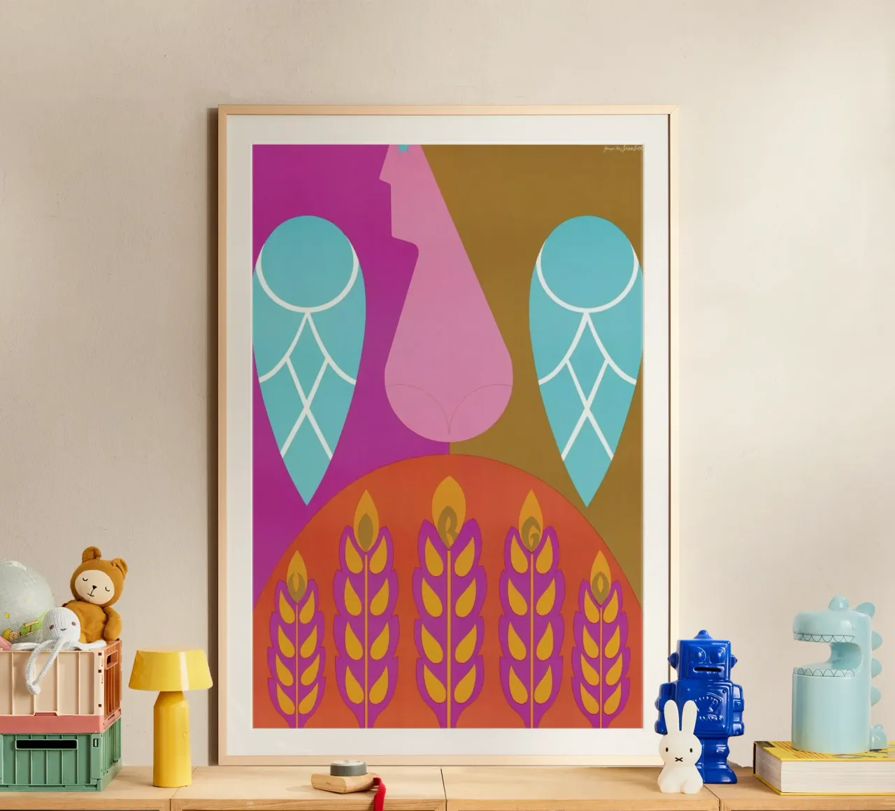 Virgo poster con telaio in legno da Simboli Design