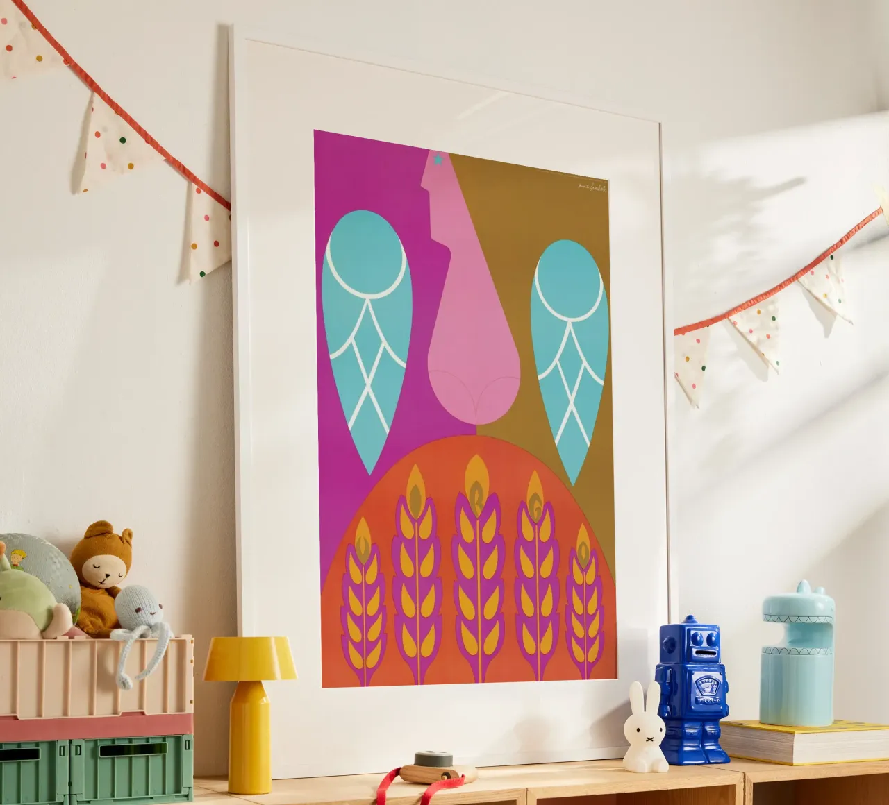 Virgo poster con telaio in legno da Simboli Design