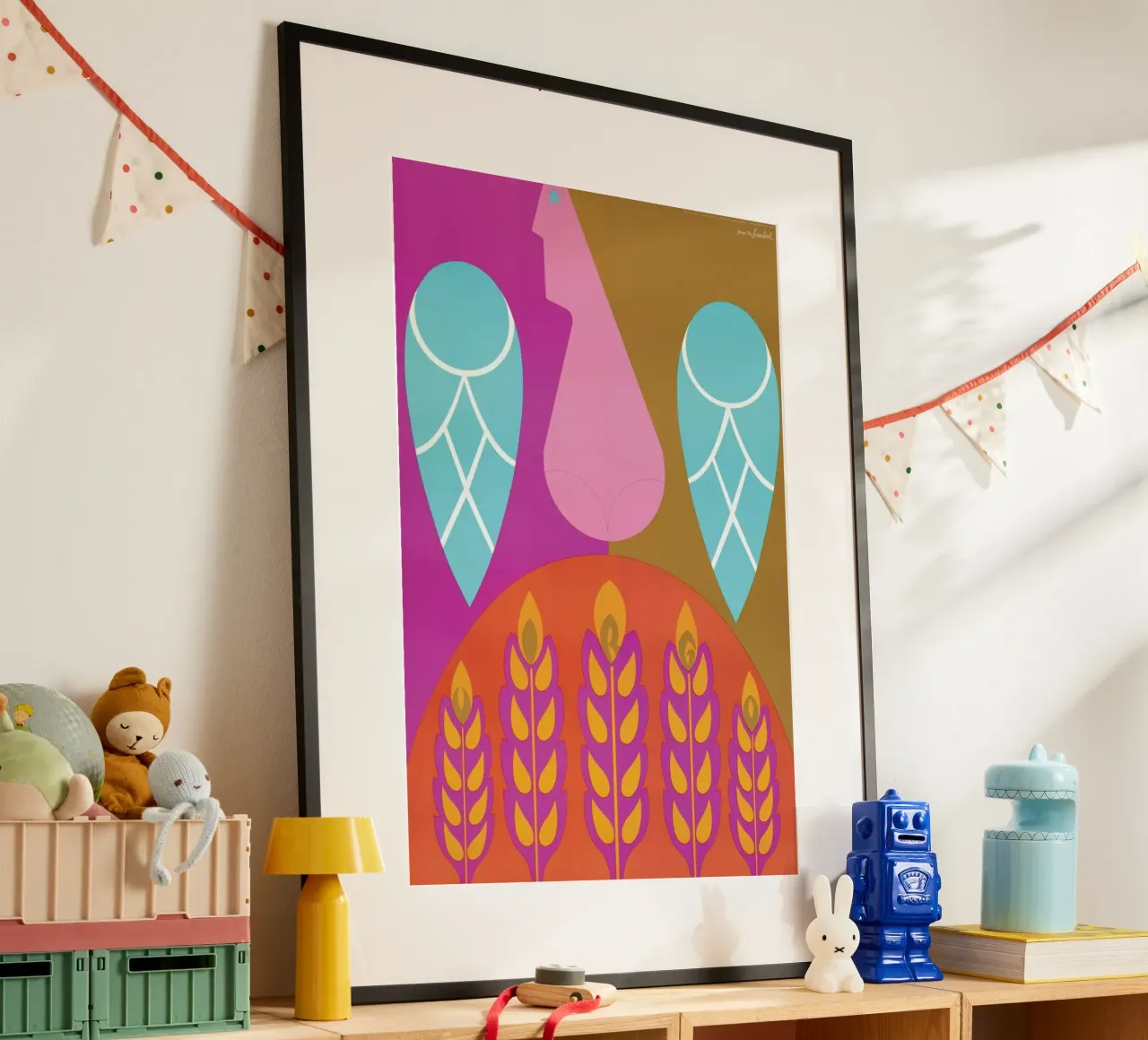 Virgo poster con telaio in legno da Simboli Design