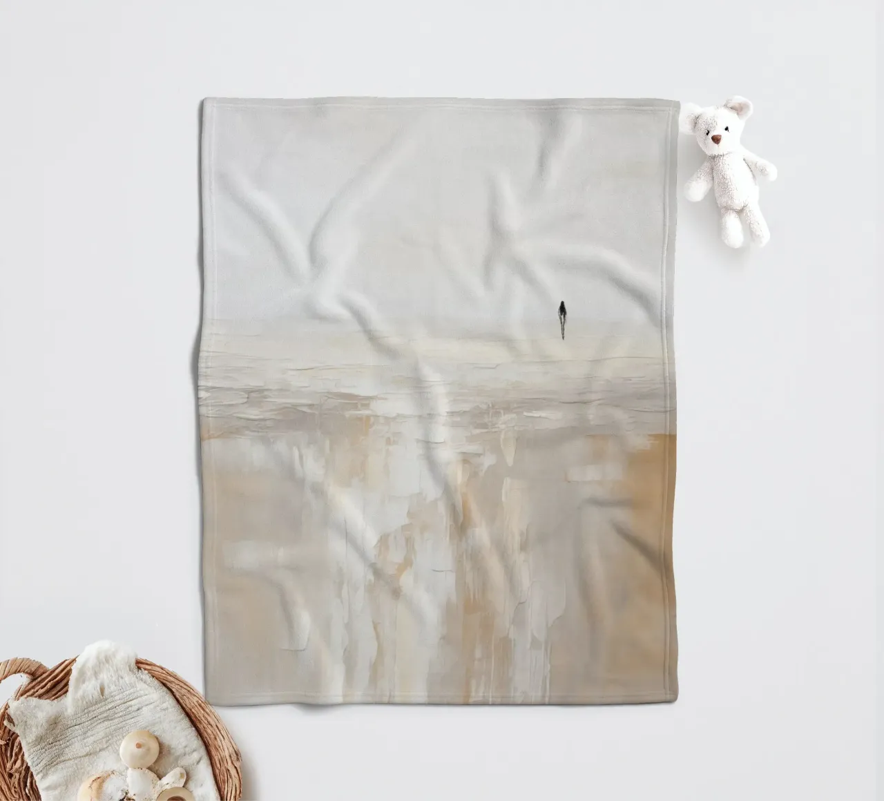 Boho Artistic 1 Texture 3 coperta in pile da Boho Print Collection