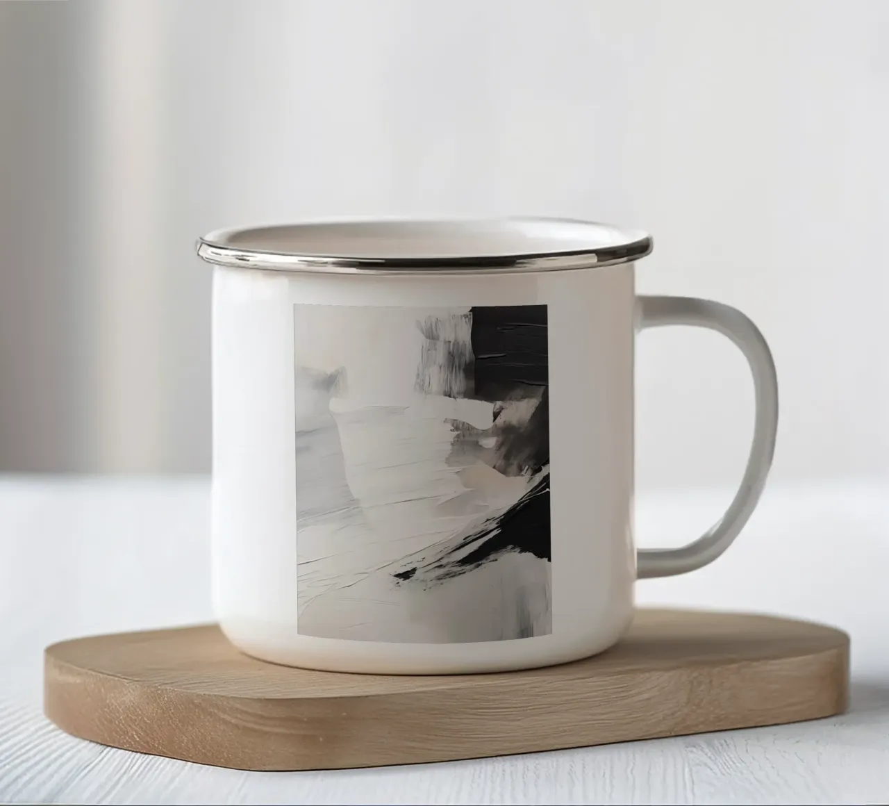 Boho Artistic 2 Texture 1 Emaille Tasse von Boho Print Collection