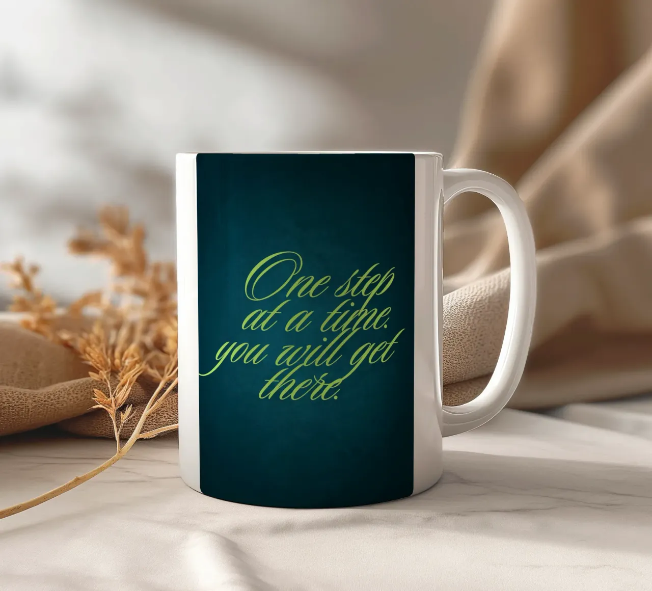 Un passo alla volta tazza in ceramica da inspirational quote