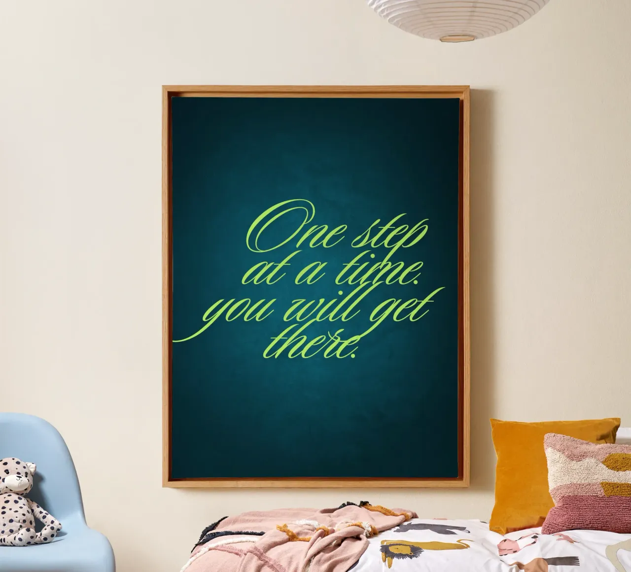 One Step at a Time canvas by inspirational quote