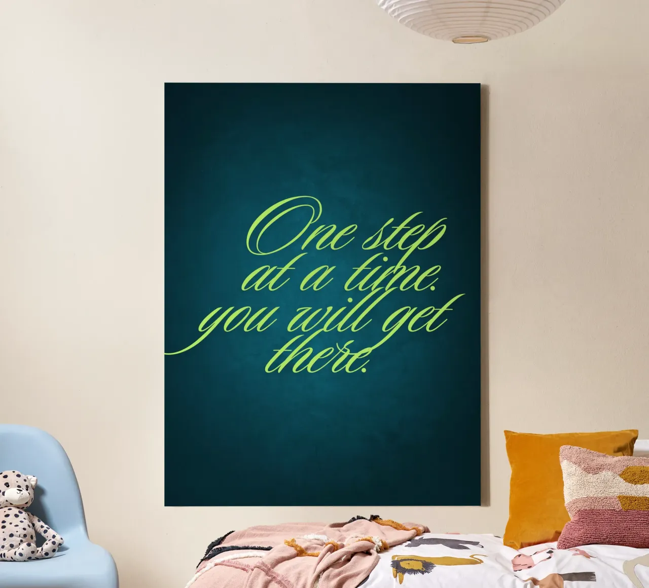 One Step at a Time canvas by inspirational quote