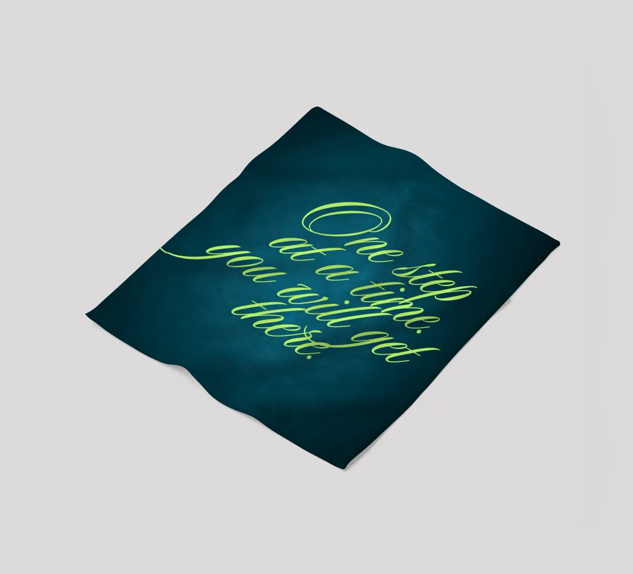 One Step at a Time fleece blanket by inspirational quote