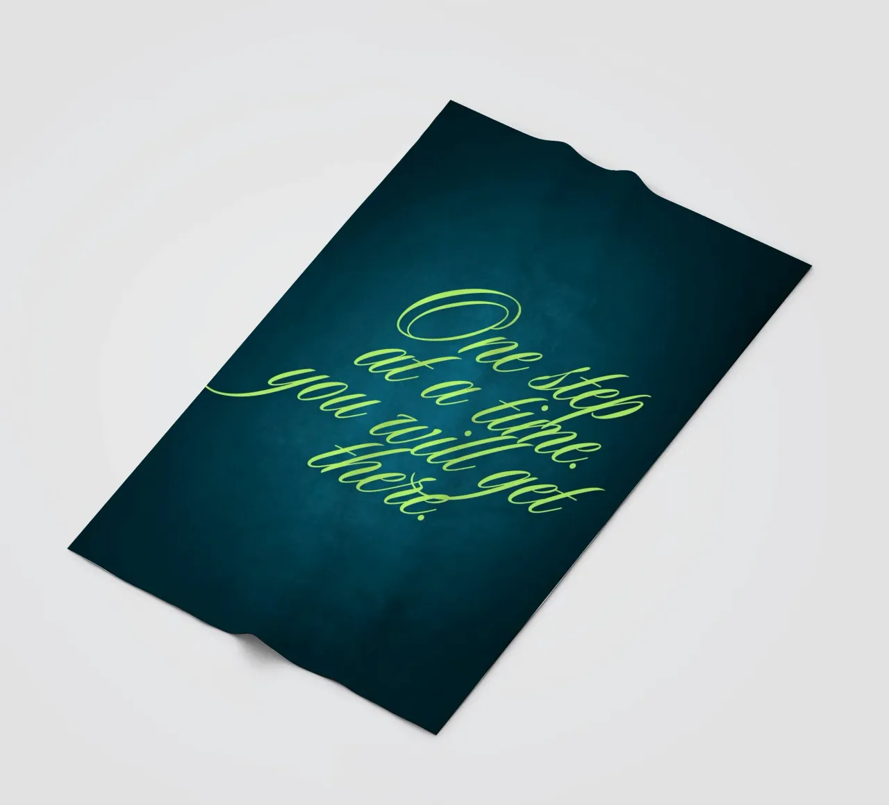 One Step at a Time fleece blanket by inspirational quote