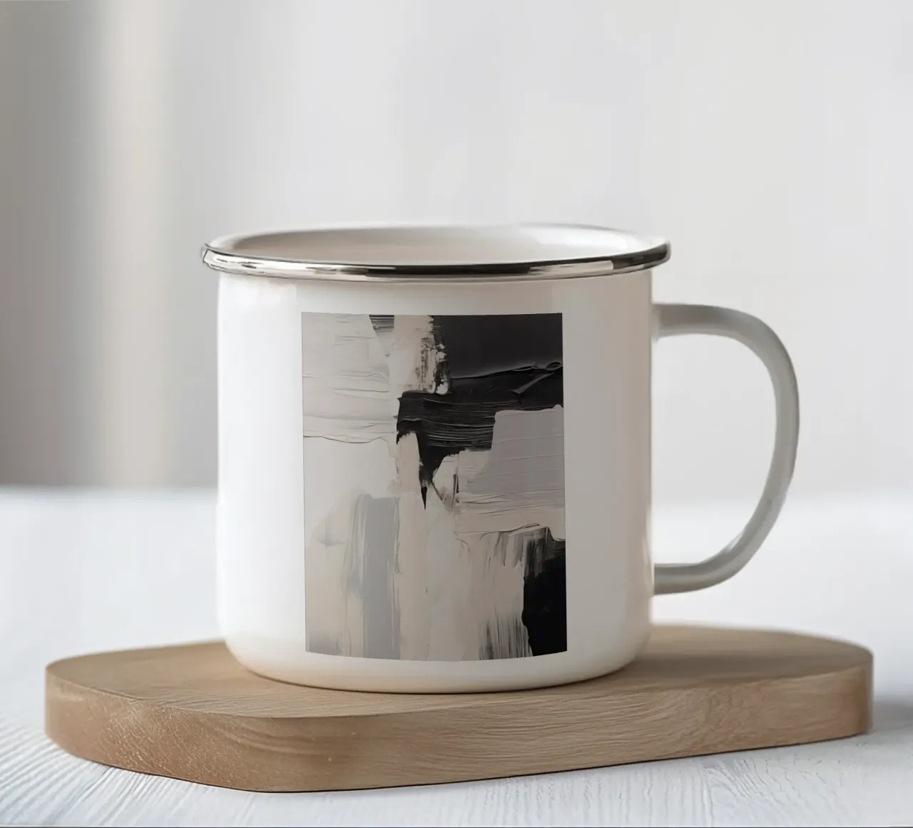 Boho Artistic 2 Texture 2 Emaille Tasse von Boho Print Collection
