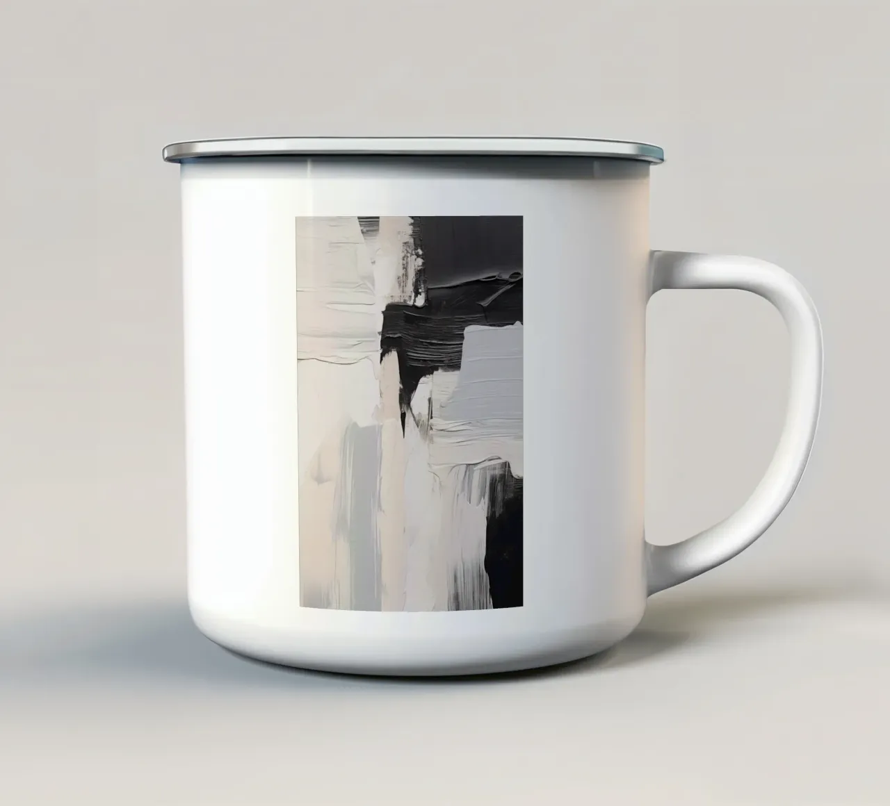 Boho Artistic 2 Texture 2 Emaille Tasse von Boho Print Collection