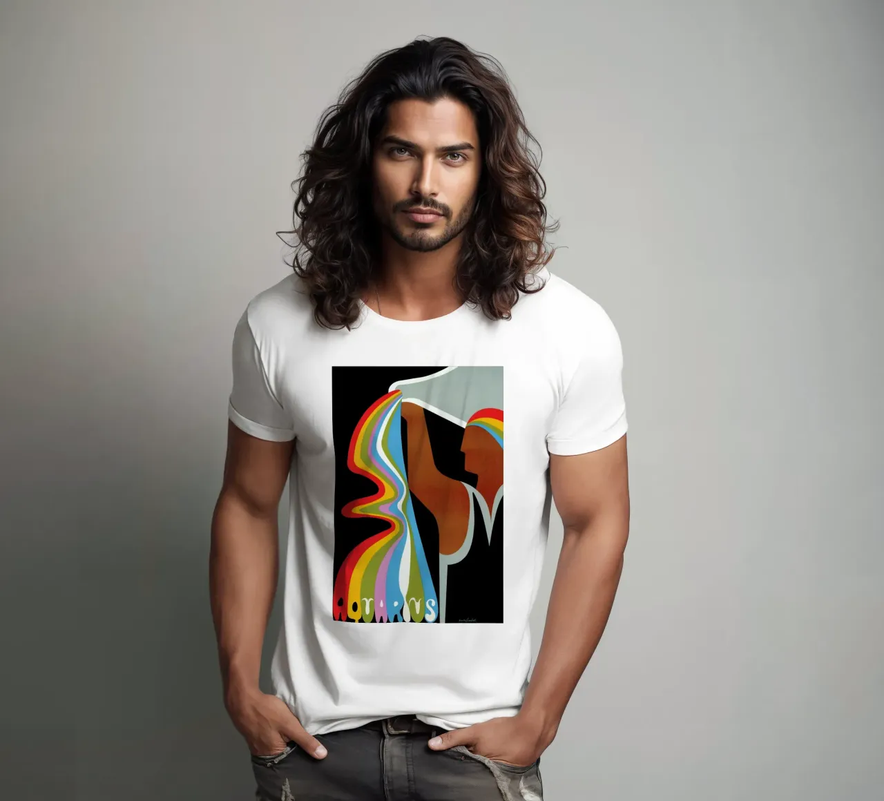 Aquarius t-shirt by Simboli Design