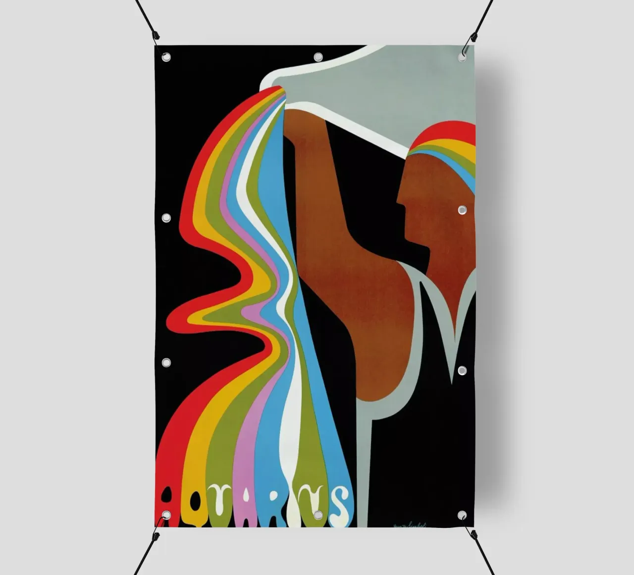 Aquarius telo in pvc da Simboli Design