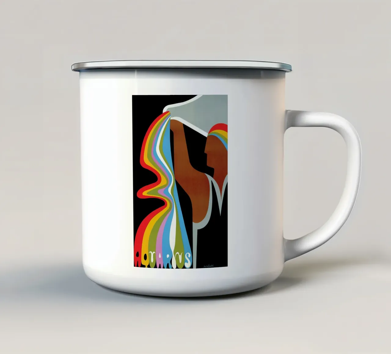 Aquarius tazza in smalto da Simboli Design