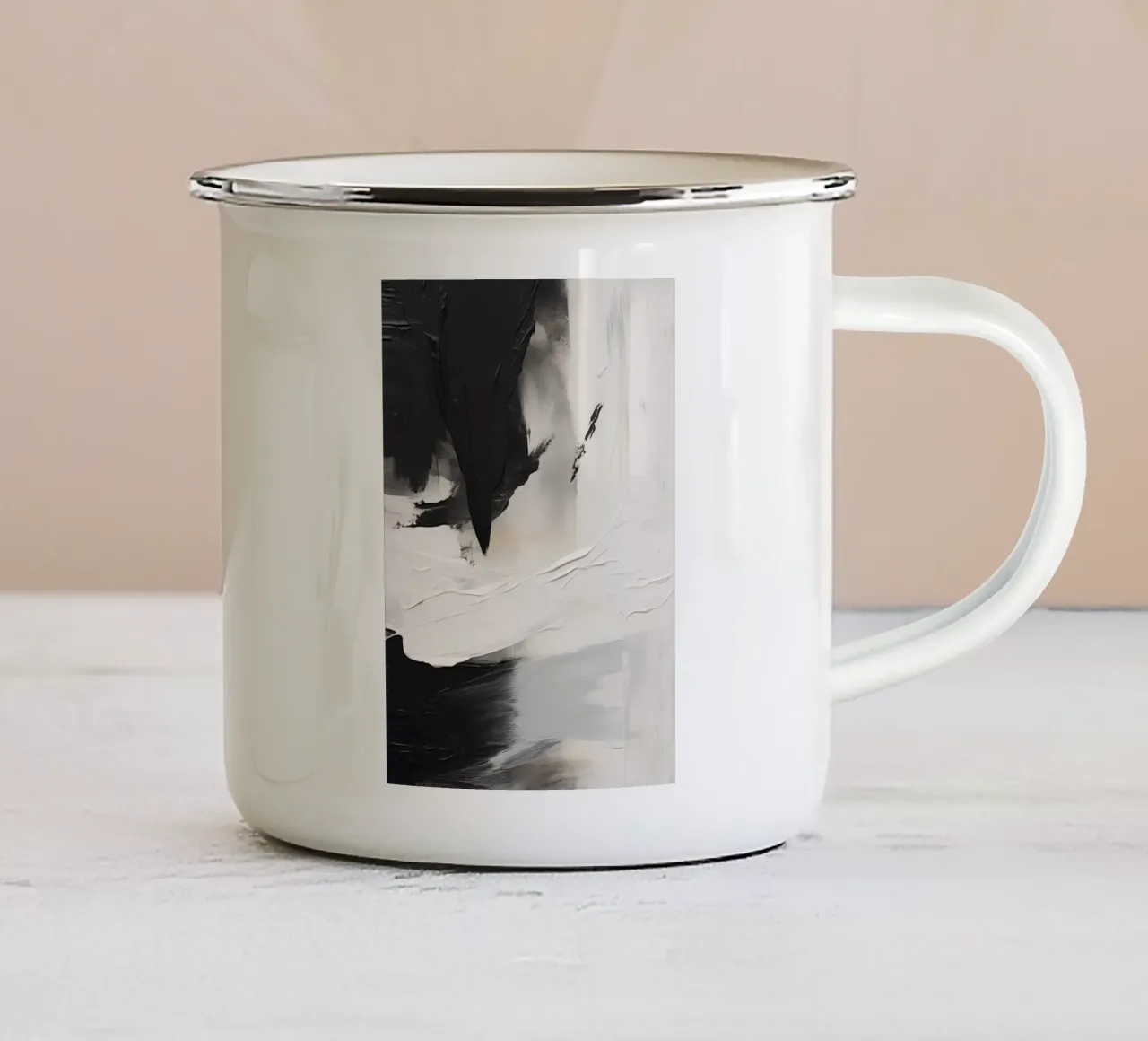 Boho Artistic 2 Texture 4 Emaille Tasse von Boho Print Collection