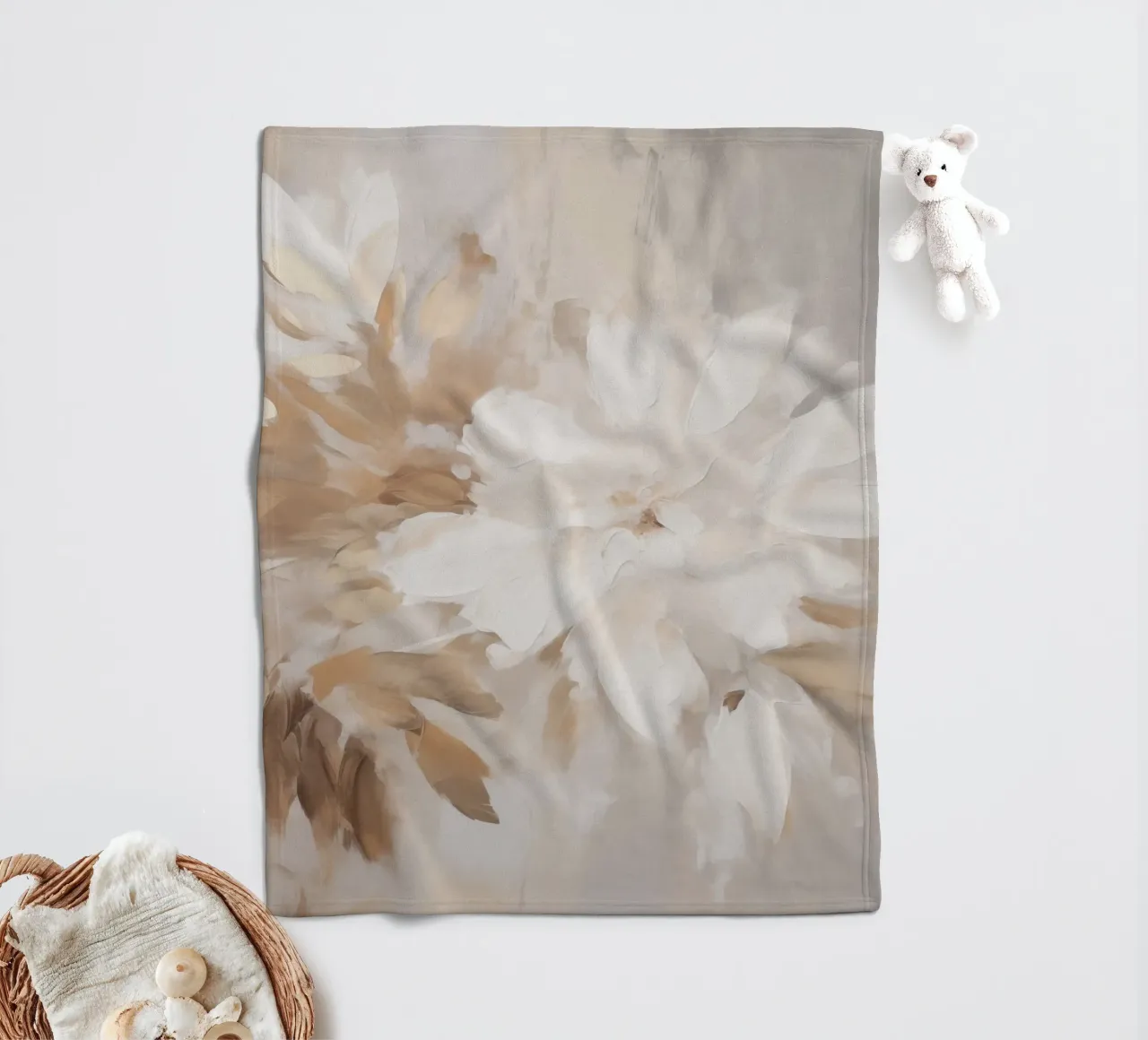 Boho Artistic 3 Texture 1 coperta in pile da Boho Print Collection