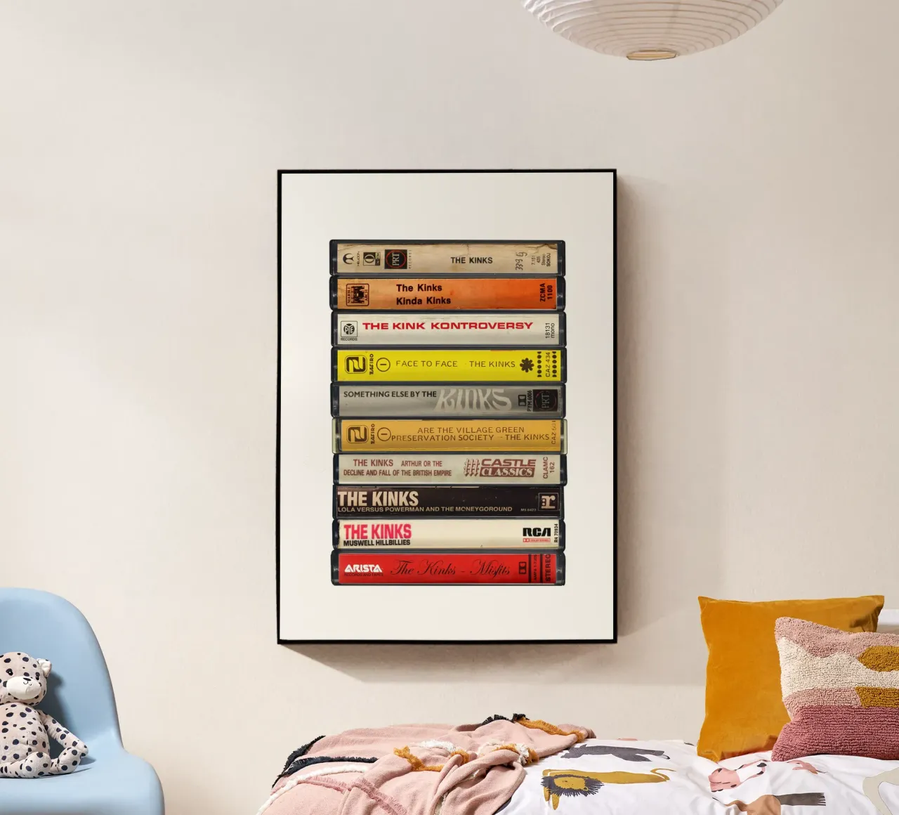 The Kinks - Collected Albums - Cassette Print acrylic glass by MrMustardPrints