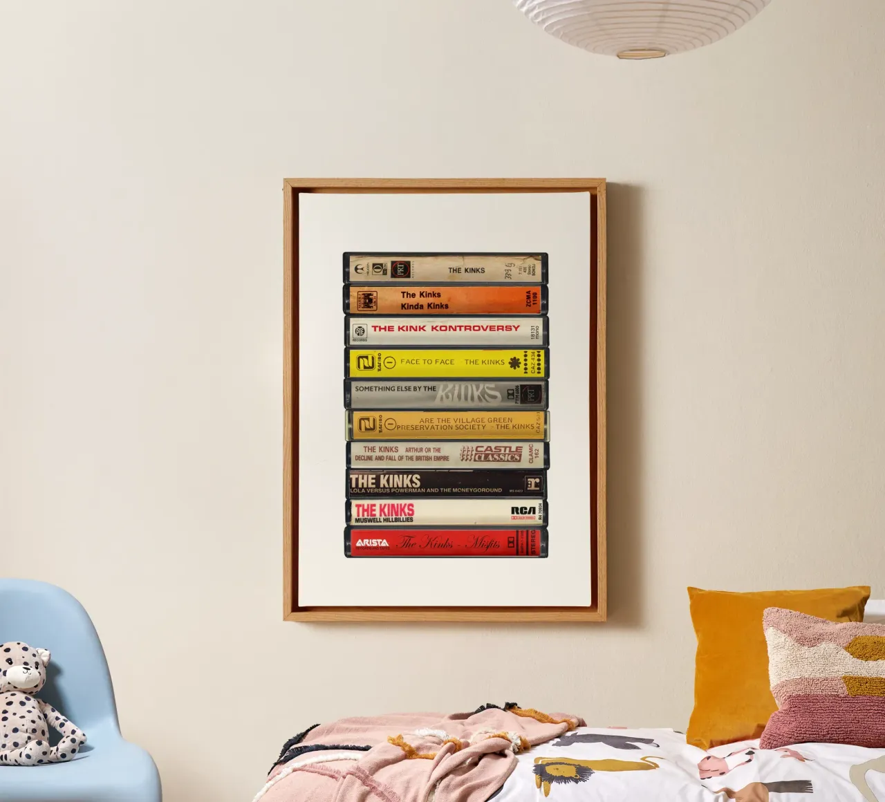 The Kinks - Collected Albums - Cassette Print canvas by MrMustardPrints