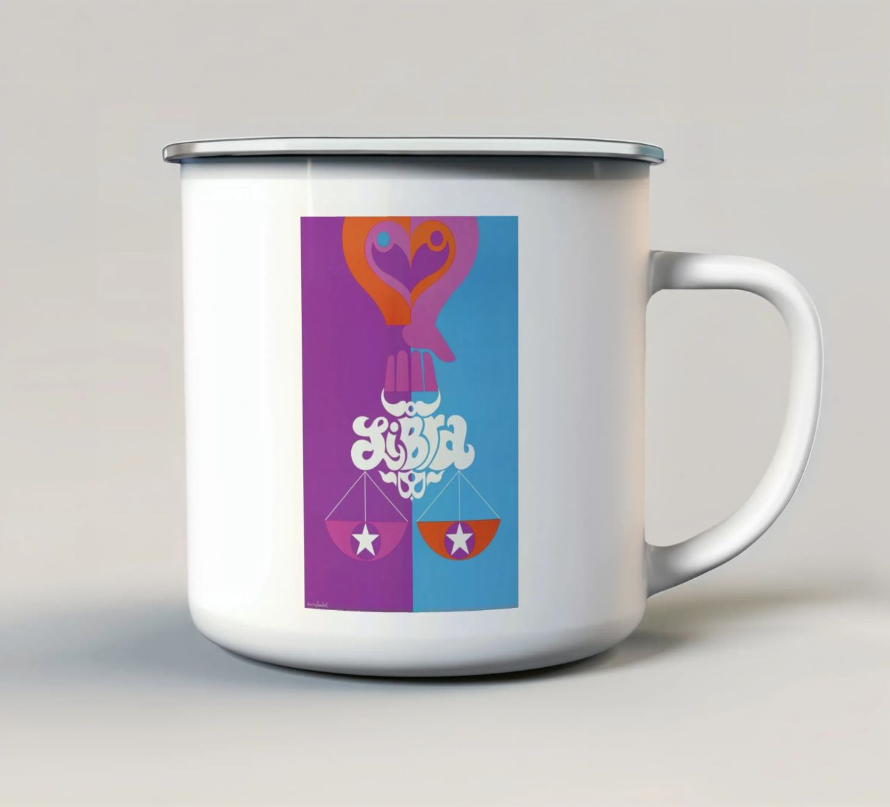 Libra tazza in smalto da Simboli Design