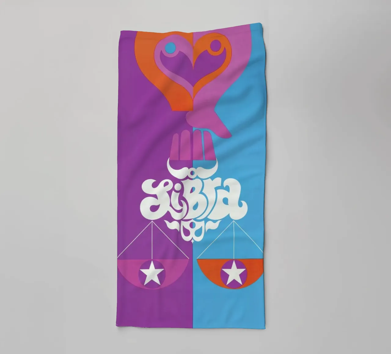 Libra badhanddoek van Simboli Design