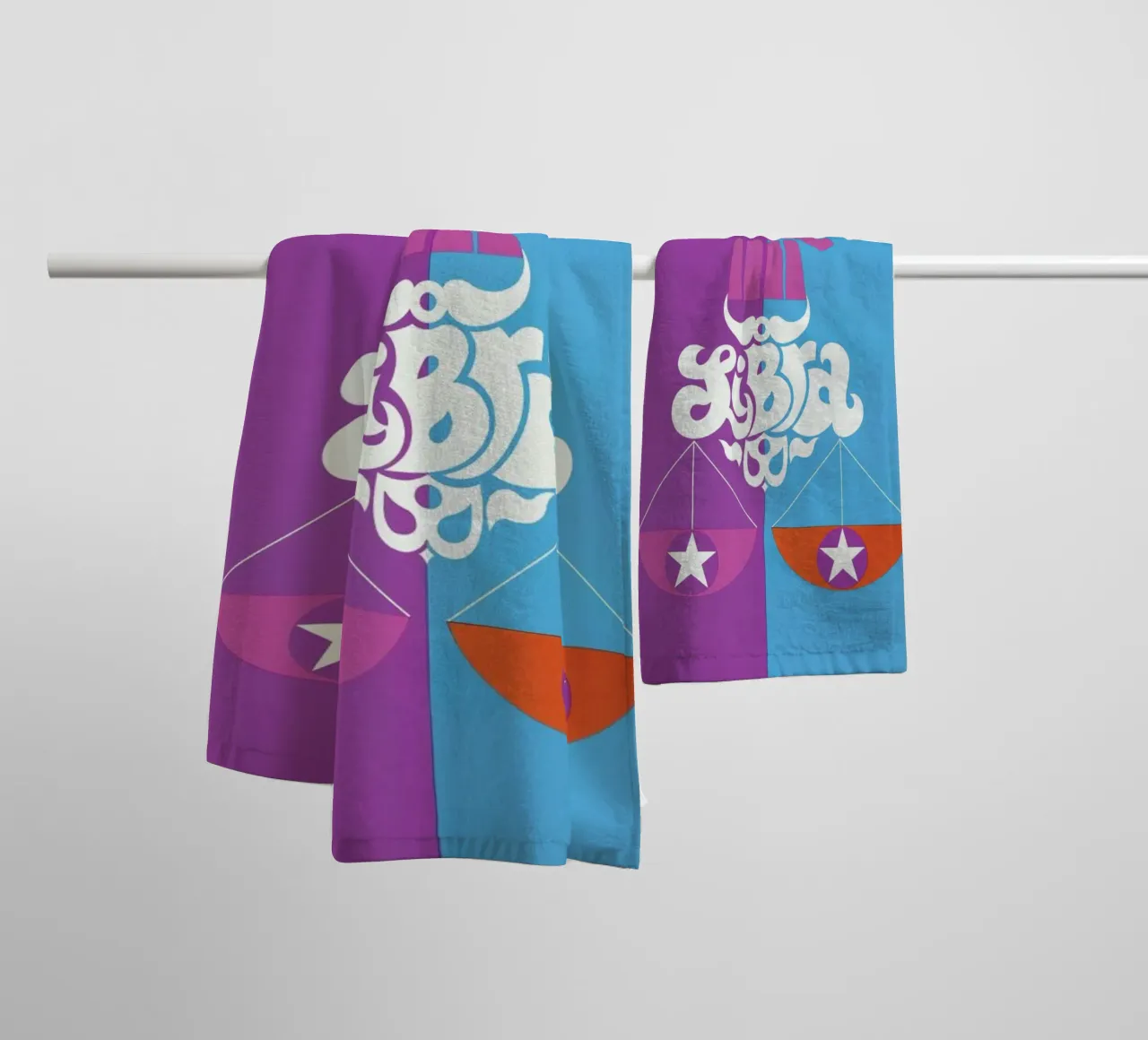 Libra badhanddoek van Simboli Design