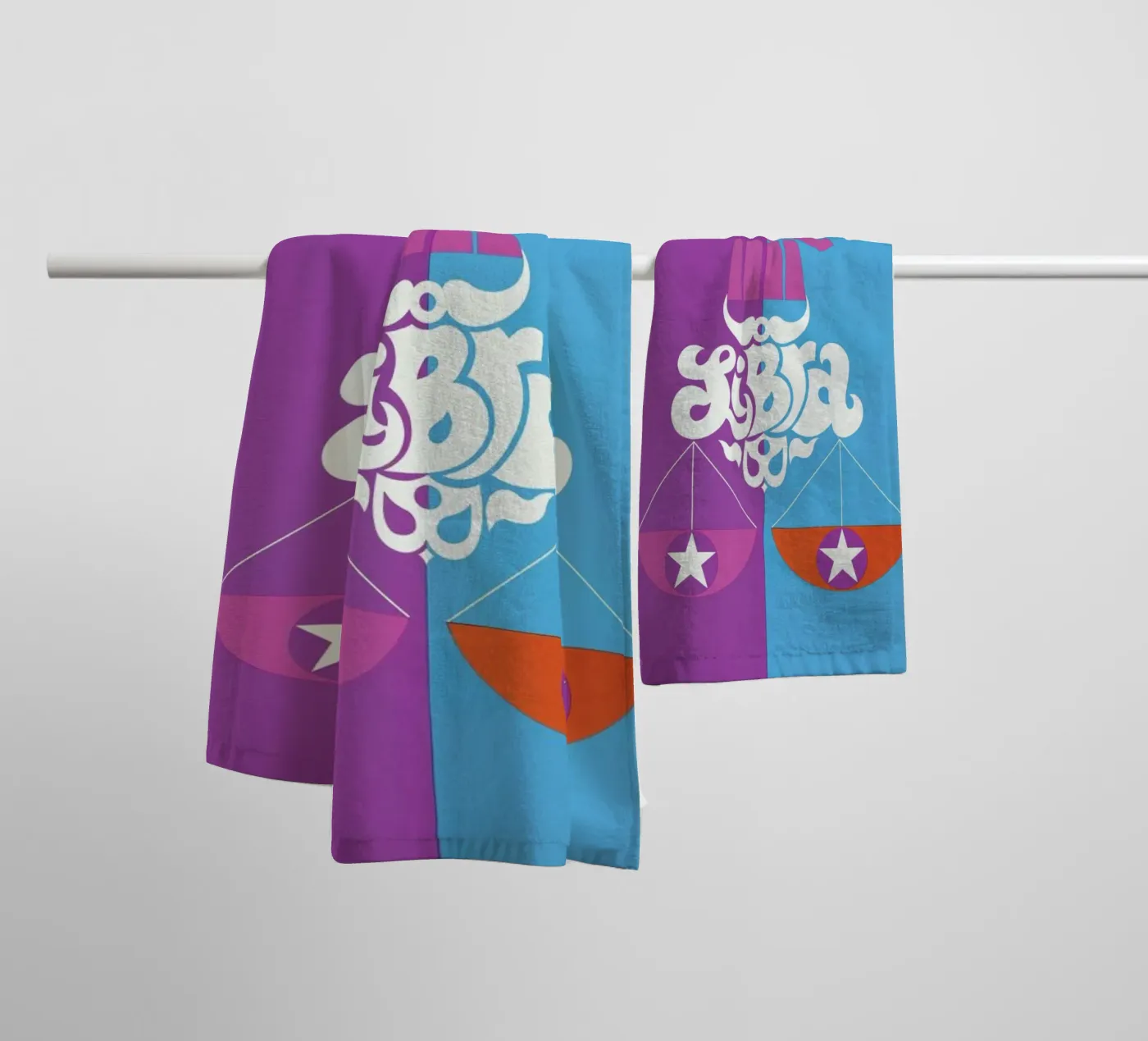 Libra badhanddoek van Simboli Design