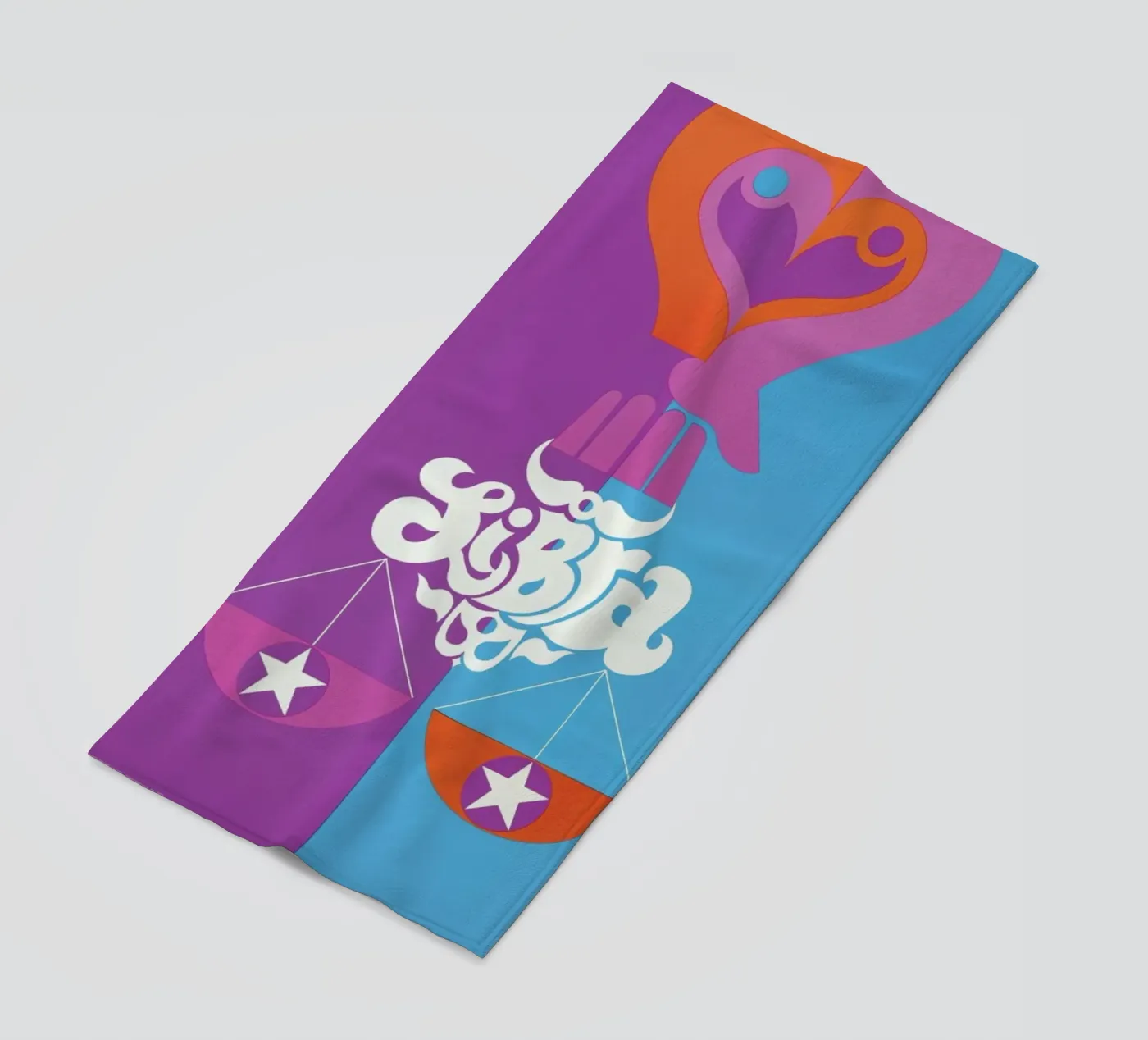 Libra beach towel by Simboli Design