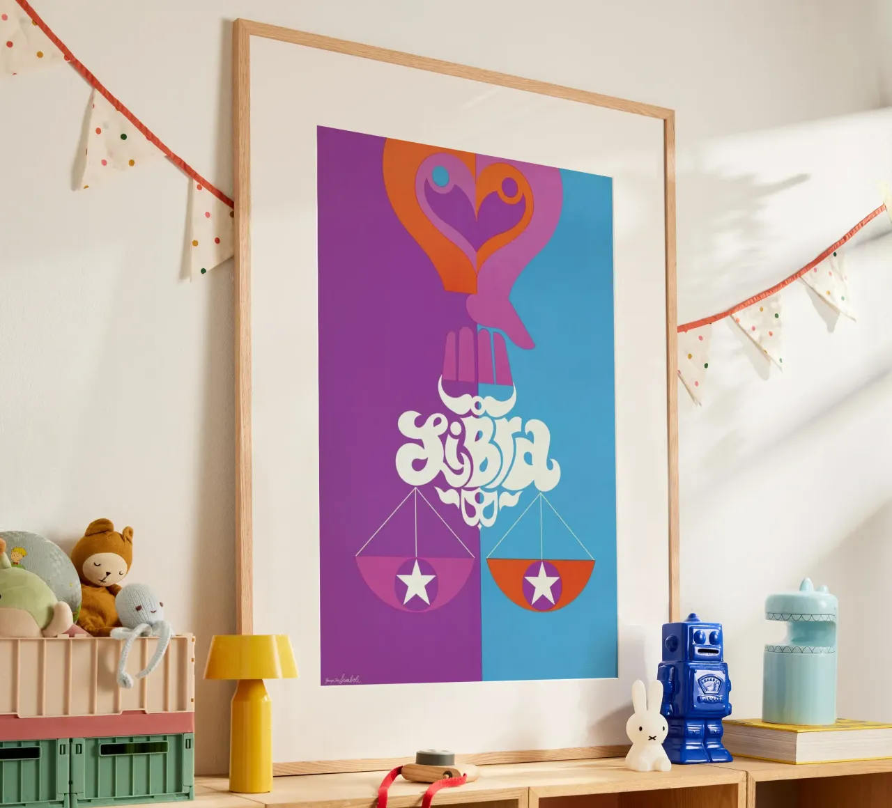 Libra poster van Simboli Design