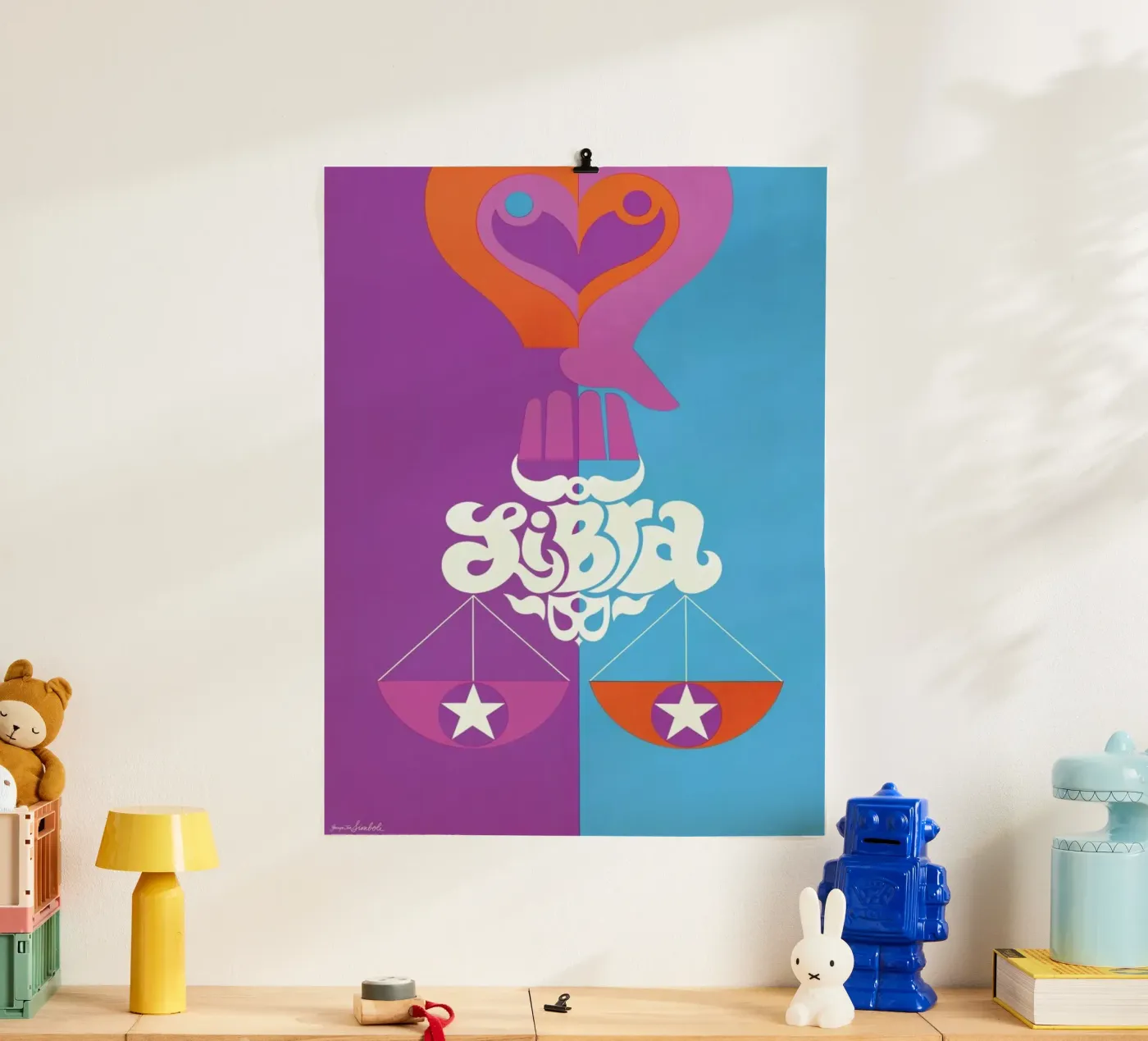 Libra poster van Simboli Design