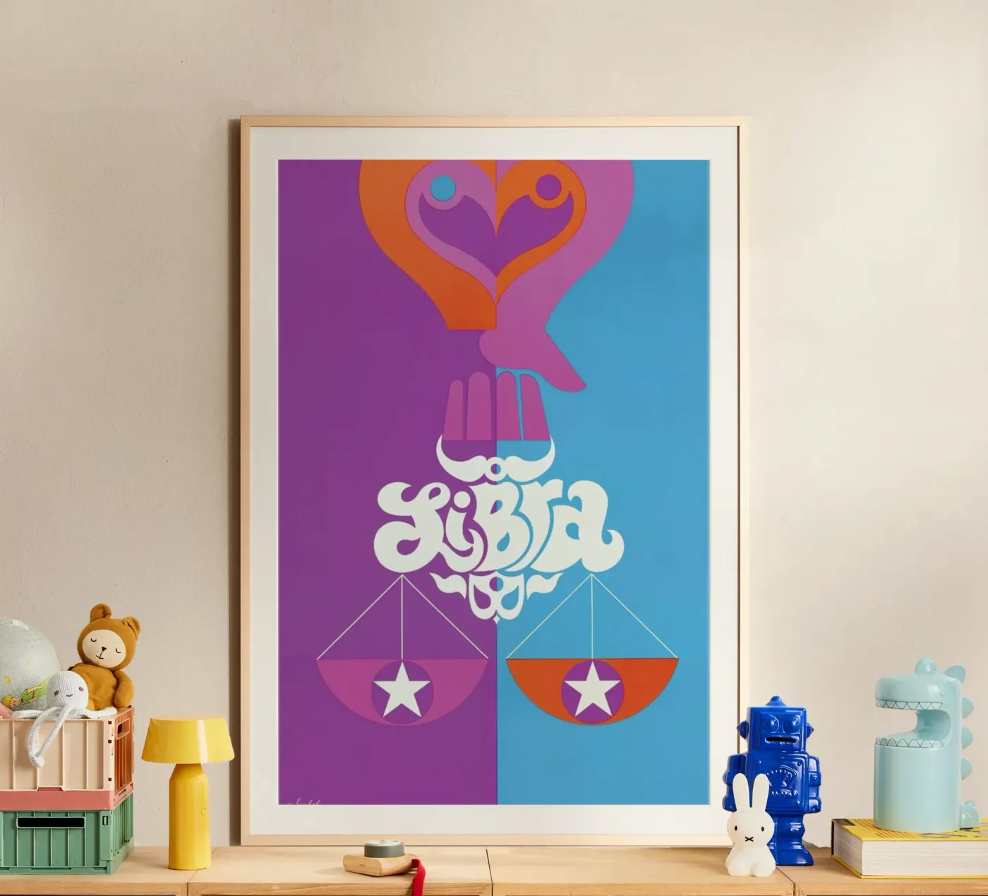 Libra poster van Simboli Design