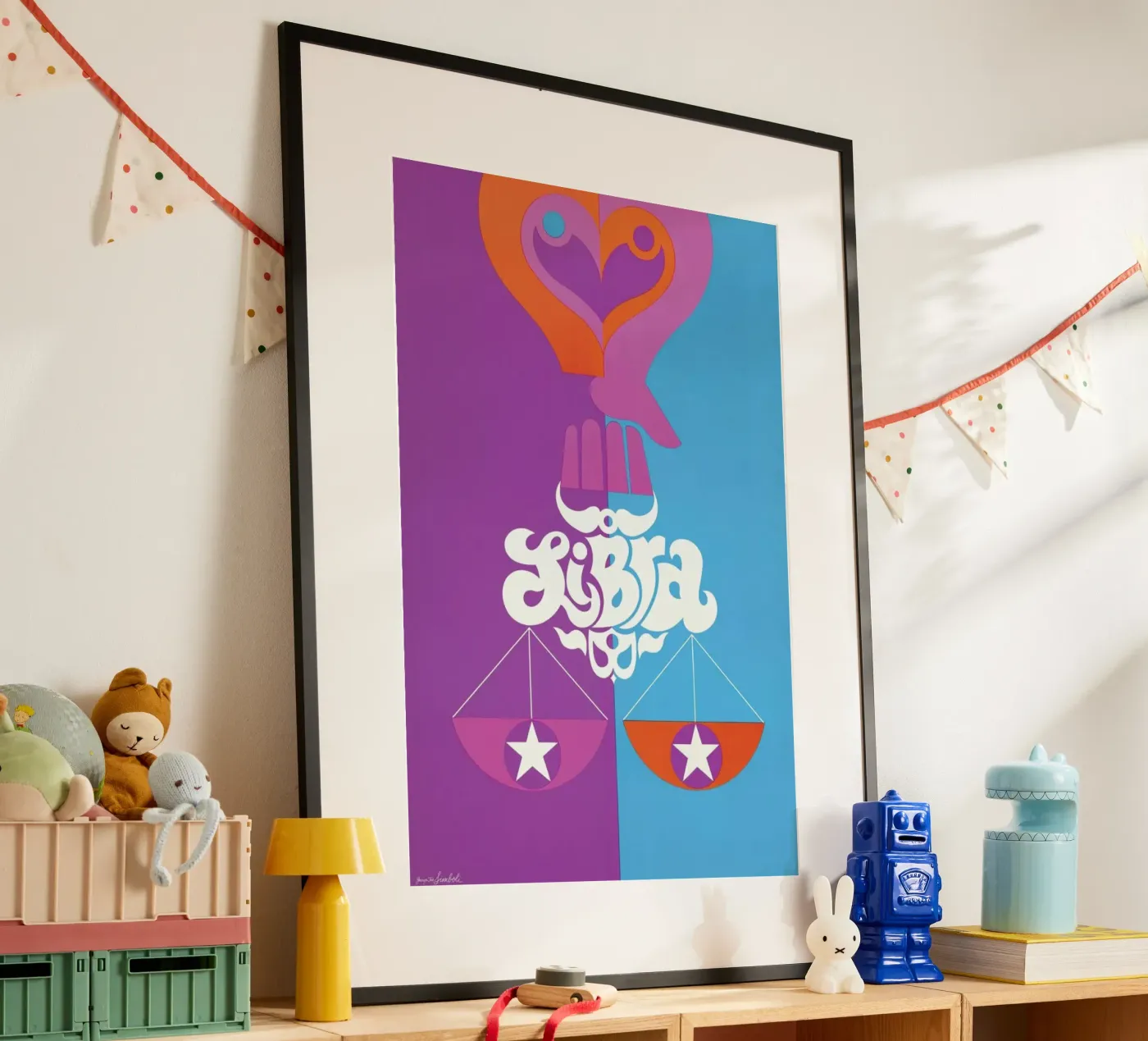 Libra poster van Simboli Design