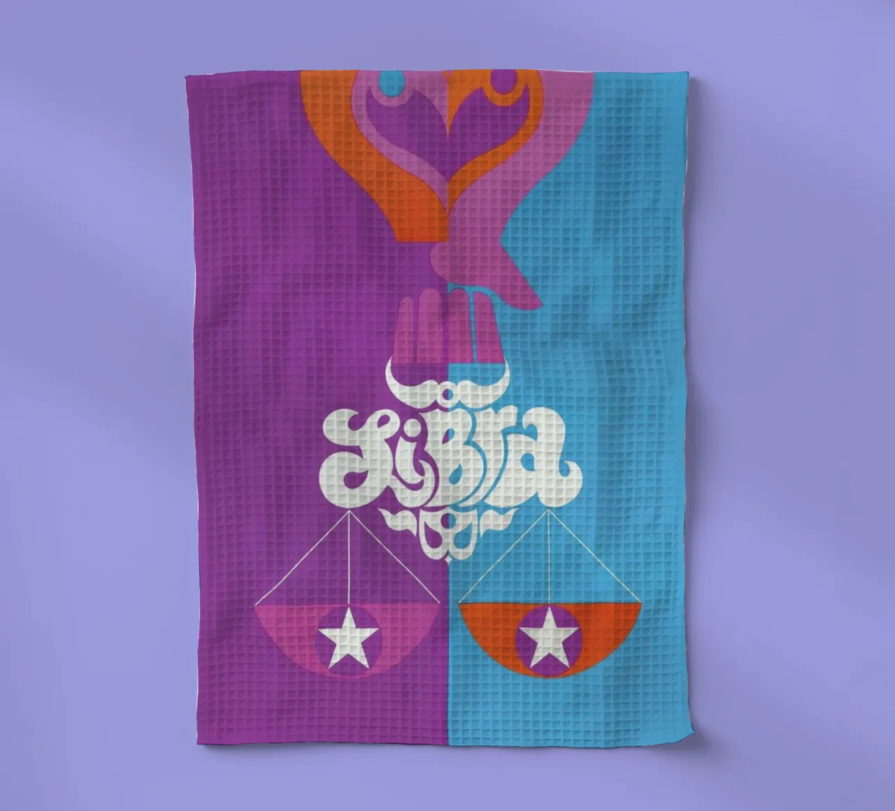 Libra tea towel by Simboli Design