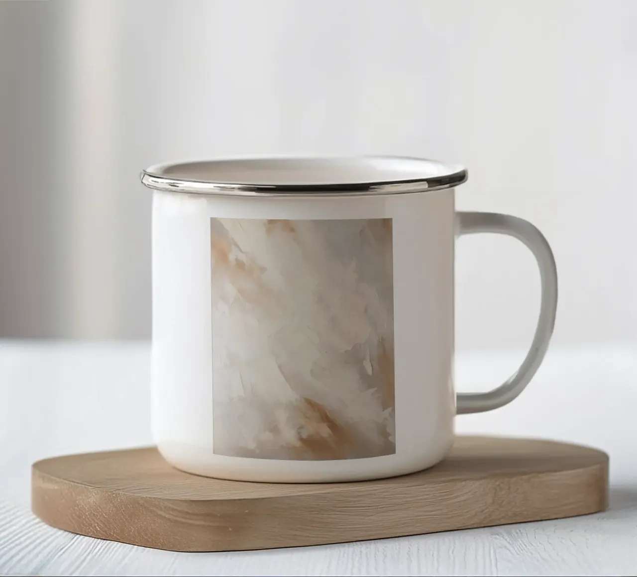 Boho Artistic 4 Texture 2 emaille mok van Boho Print Collection