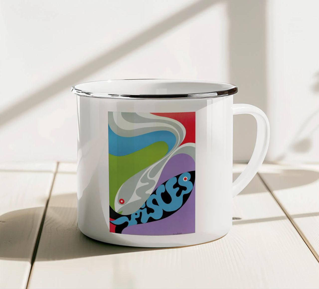 Pisces tazza in smalto da Simboli Design