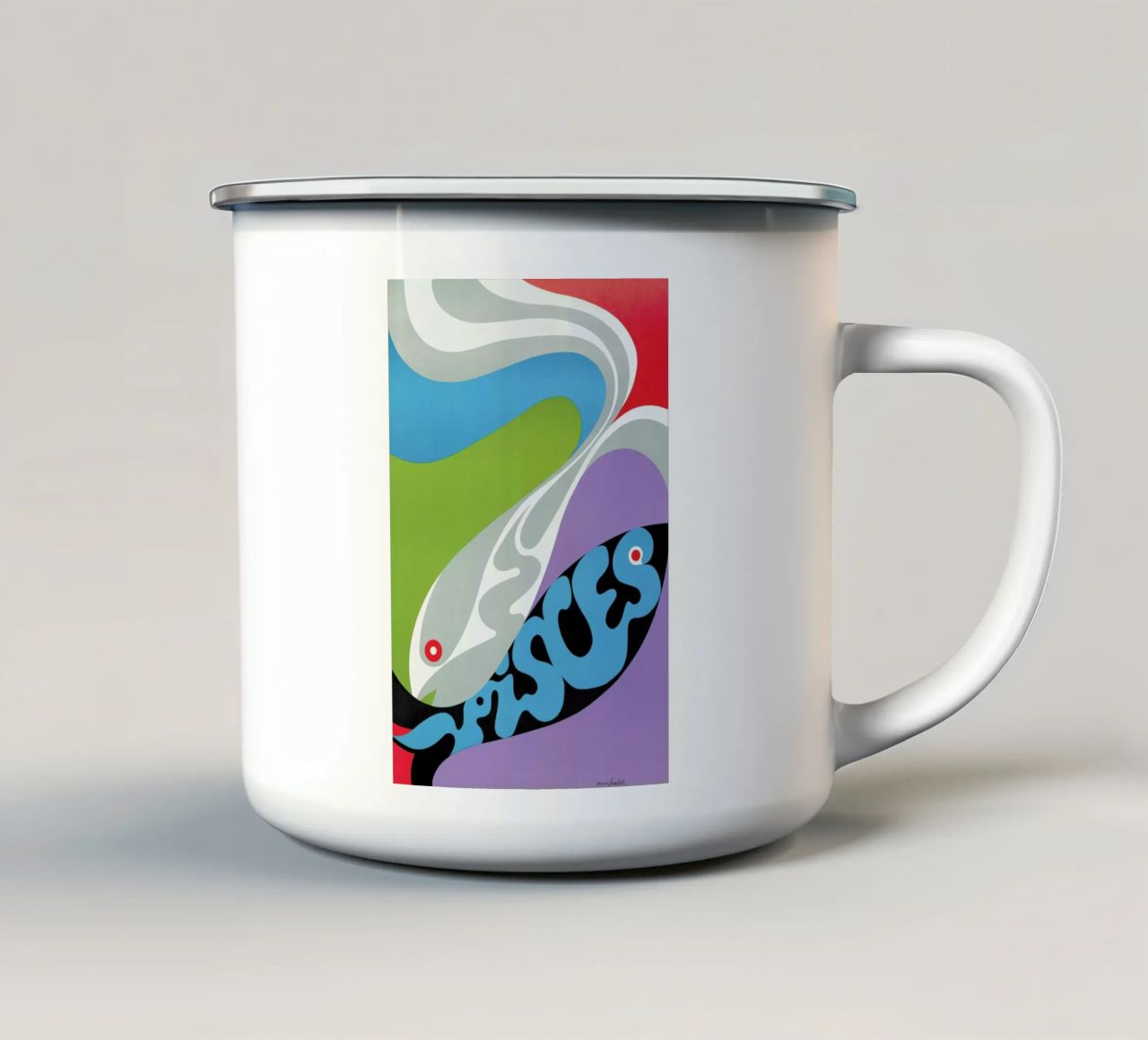 Pisces tazza in smalto da Simboli Design