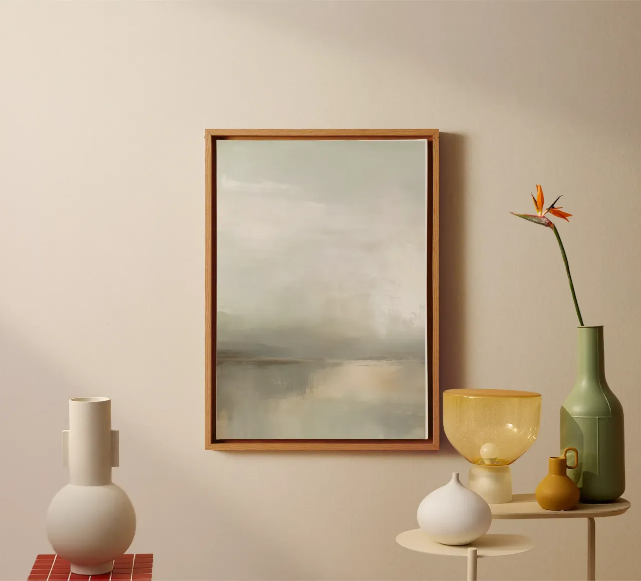 Boho Artistic 5 Texture 1 tela con Cornice a cassetta da Boho Print Collection