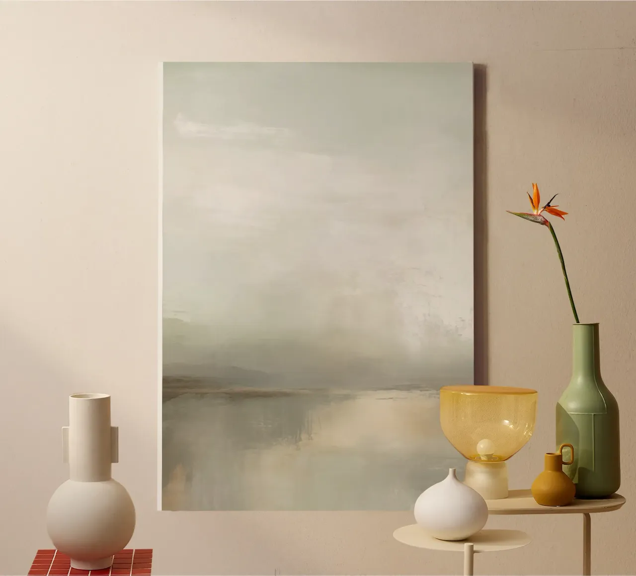 Boho Artistic 5 Texture 1 tela con Cornice a cassetta da Boho Print Collection