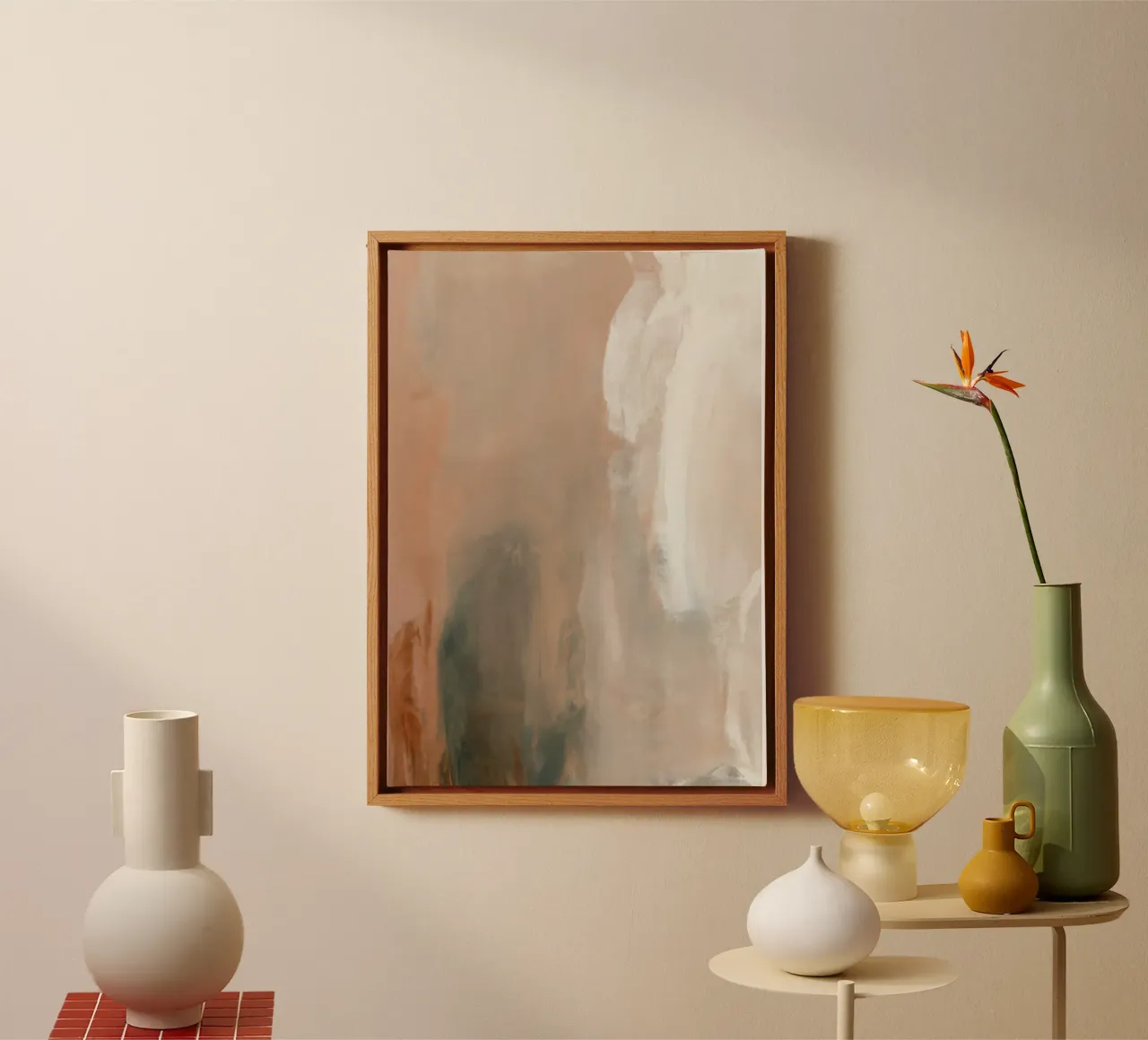 Boho Artistic 6 Texture 1 canvas met Baklijst van Boho Print Collection