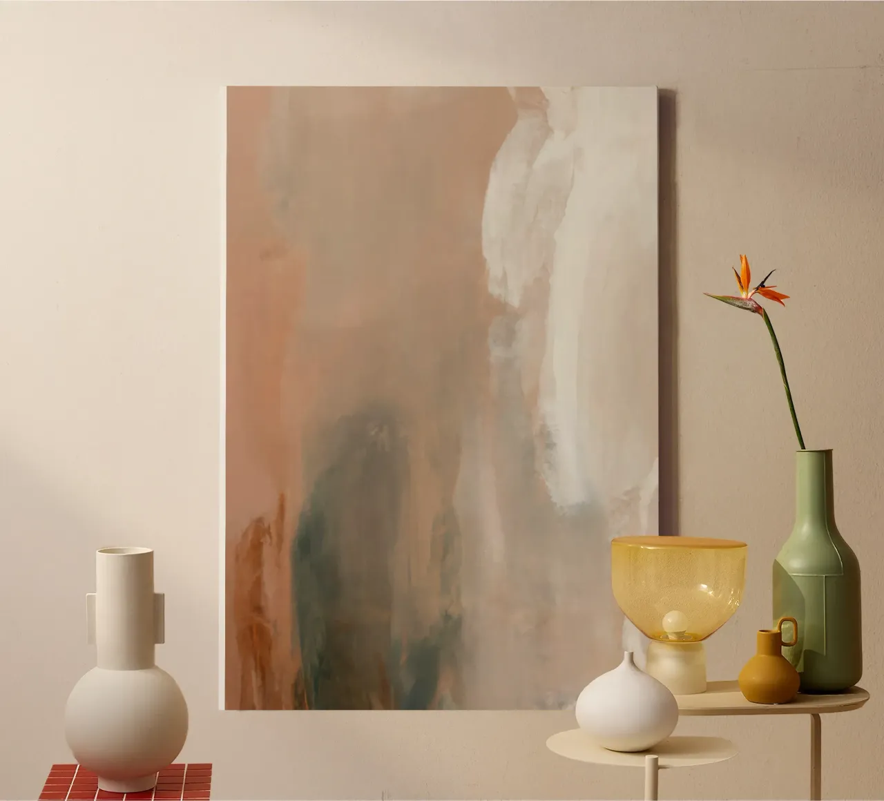 Boho Artistic 6 Texture 1 canvas met Baklijst van Boho Print Collection