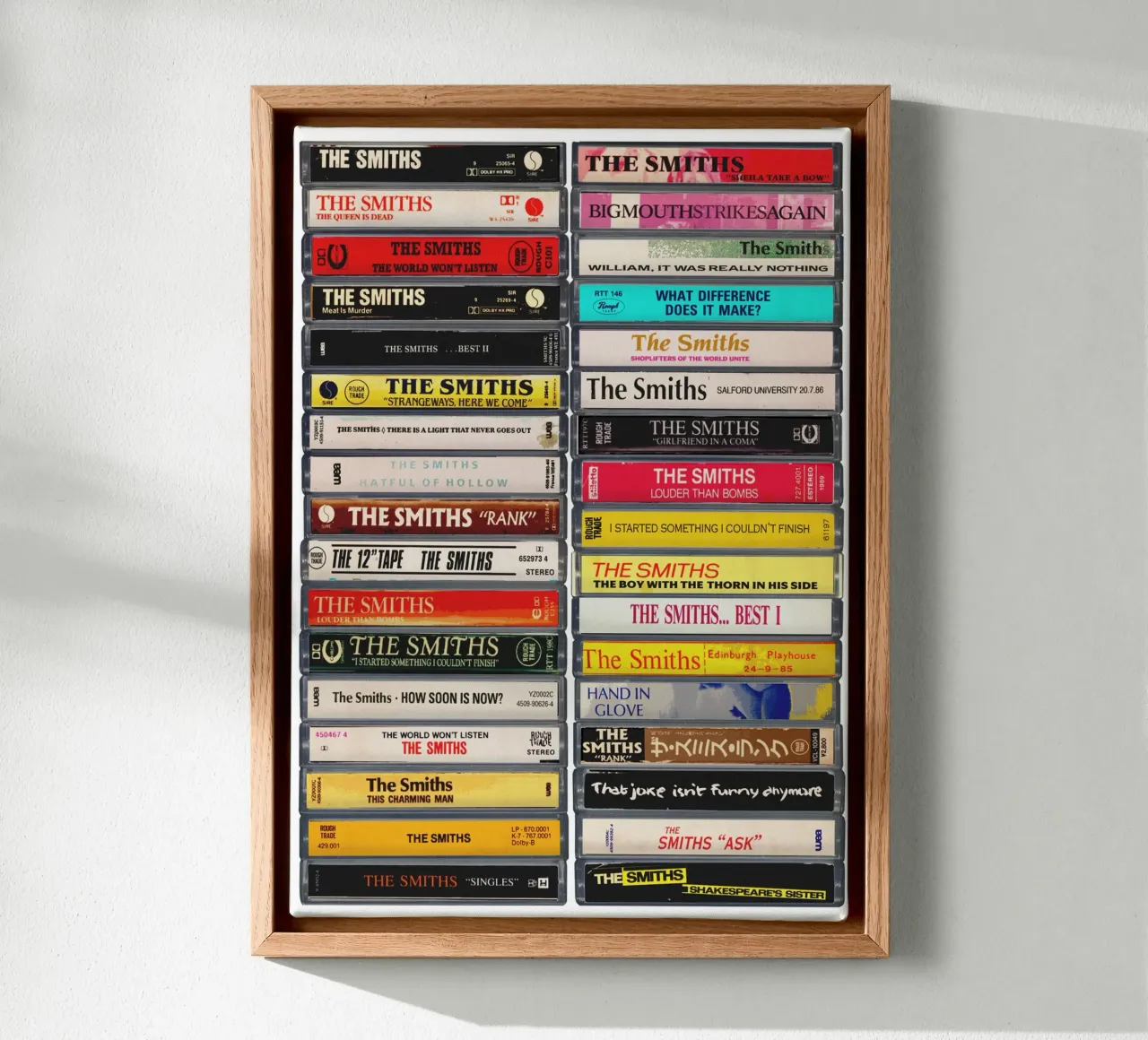 The Smiths - Collected Albums & Singles - Cassette Print canvas by MrMustardPrints