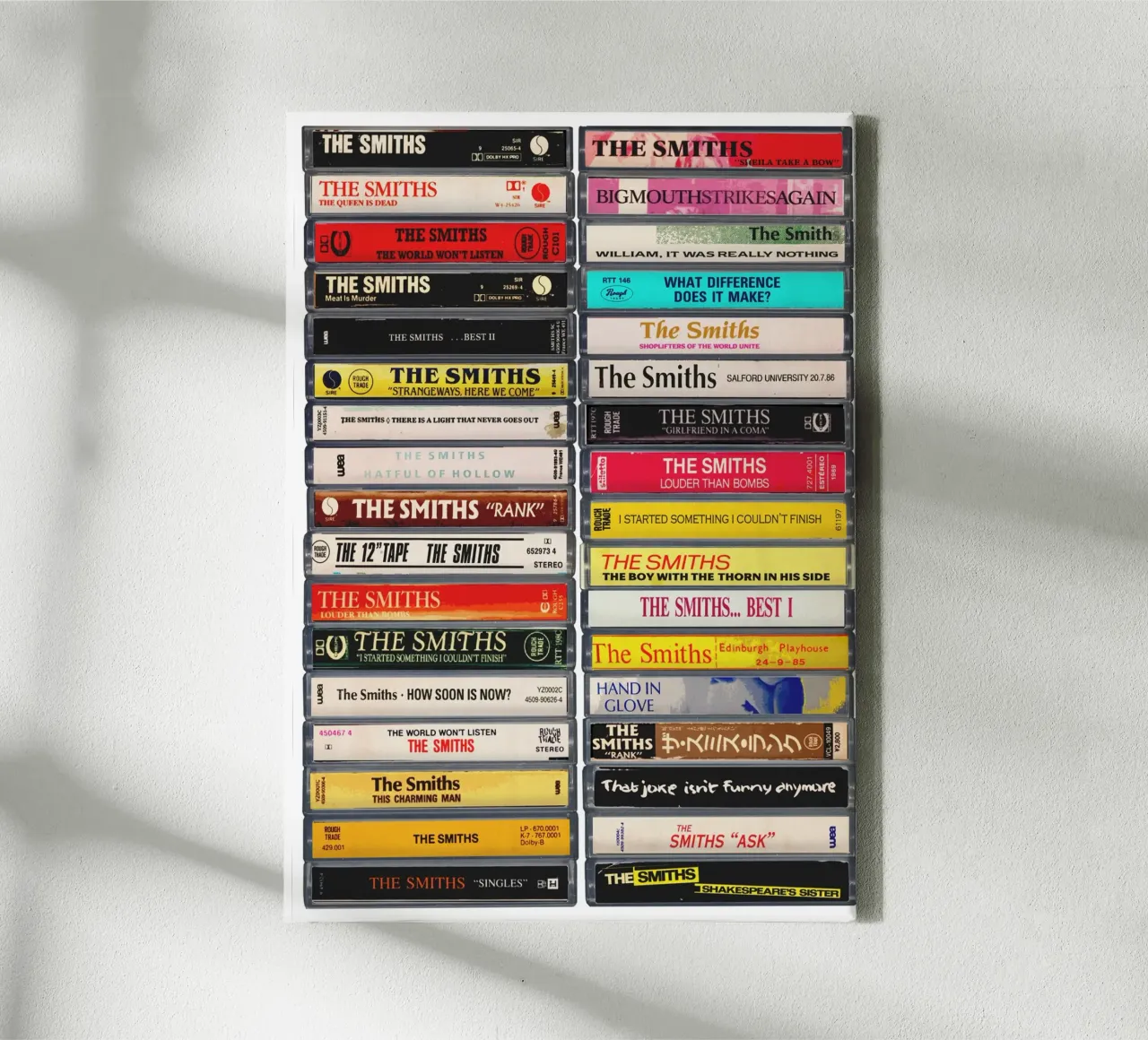 The Smiths - Collected Albums & Singles - Cassette Print canvas by MrMustardPrints