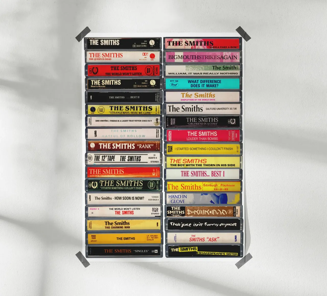 The Smiths - Album e singoli raccolti - Stampa su cassetta poster con telaio in alluminio da MrMustardPrints