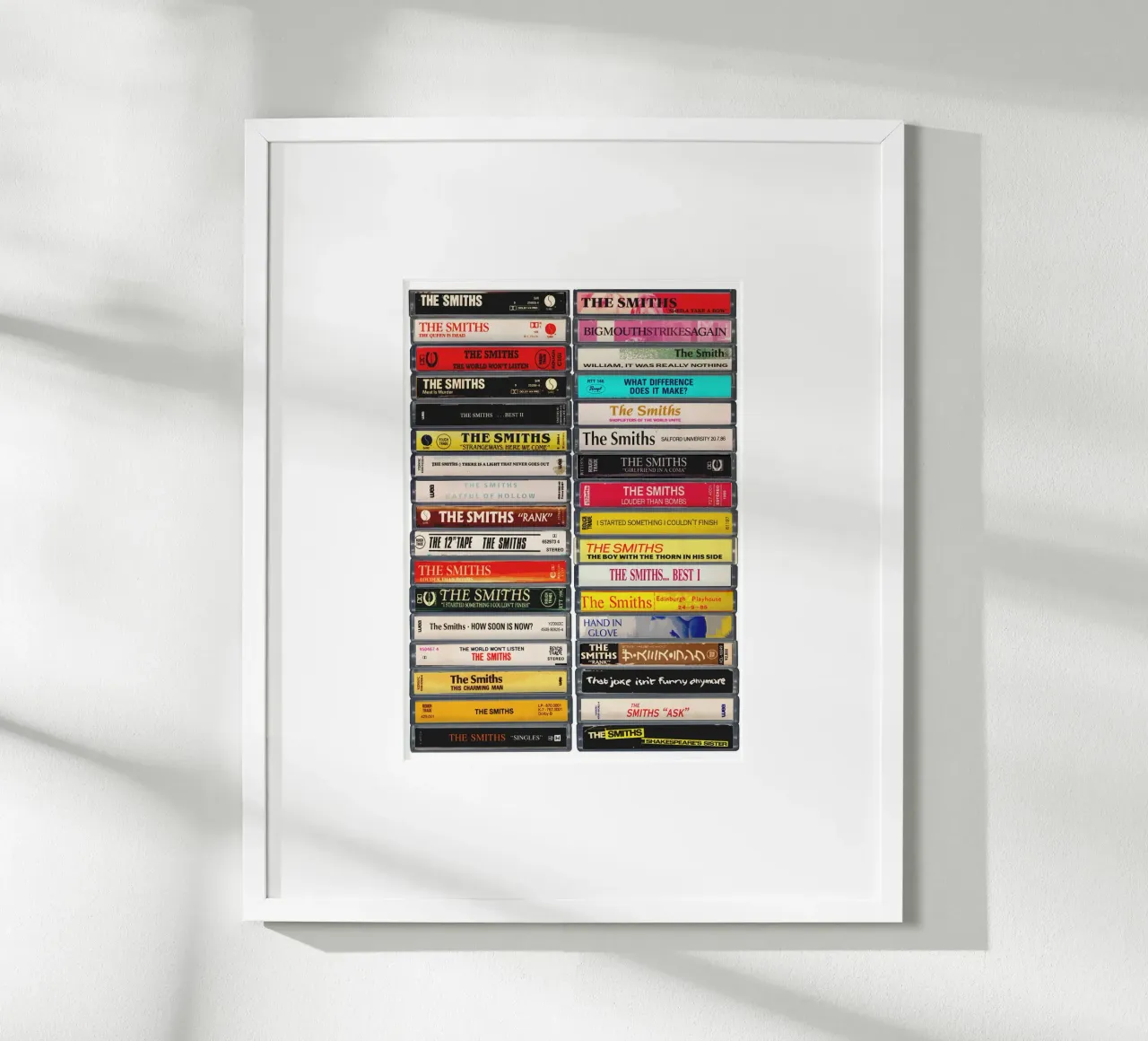 The Smiths - Album e singoli raccolti - Stampa su cassetta poster con telaio in alluminio da MrMustardPrints