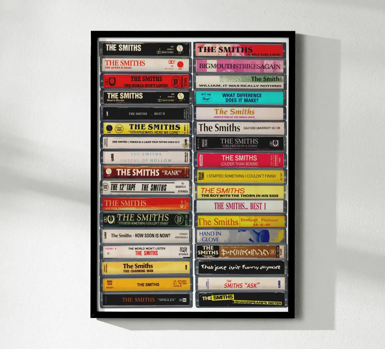 The Smiths - Album e singoli raccolti - Stampa su cassetta poster con telaio in alluminio da MrMustardPrints