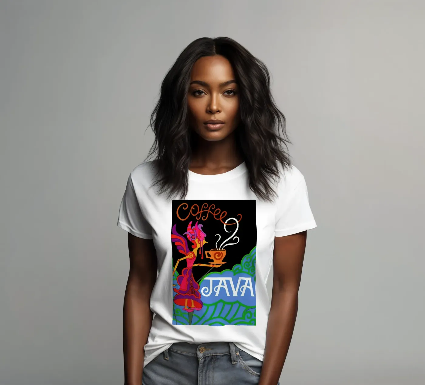 Java dames t-shirt getailleerd van Simboli Design