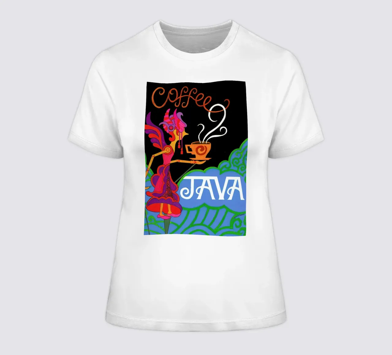 Java dames t-shirt getailleerd van Simboli Design