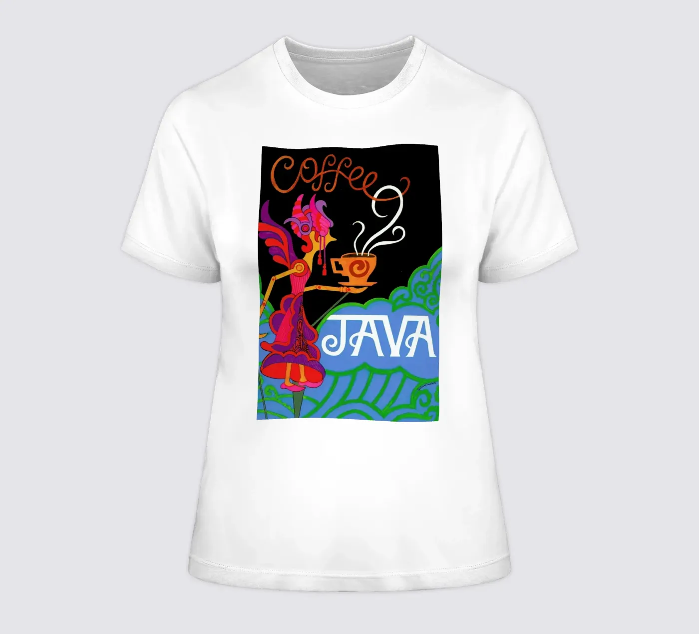 Java dames t-shirt getailleerd van Simboli Design