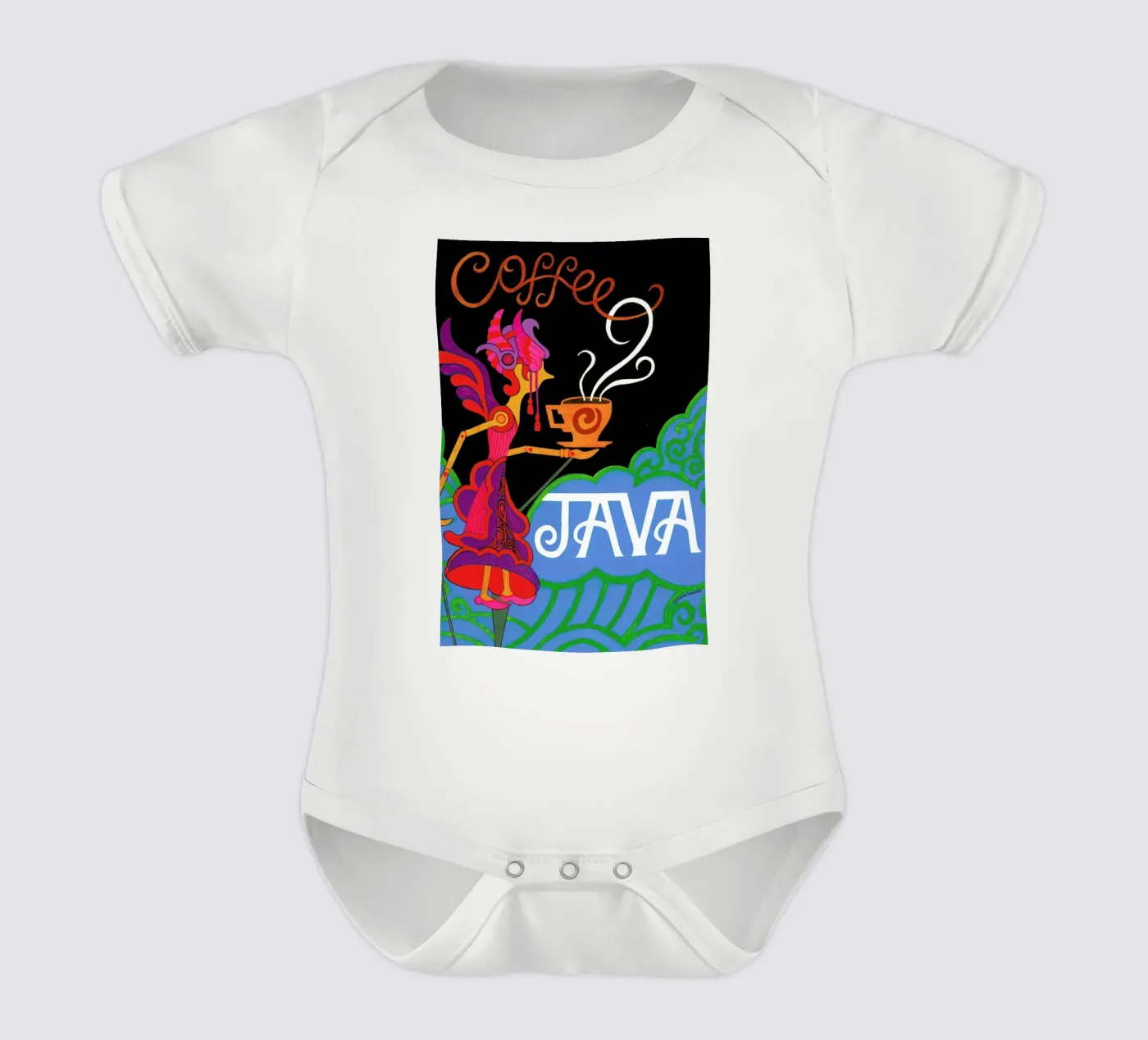 Java Kurzarm Babybody von Simboli Design