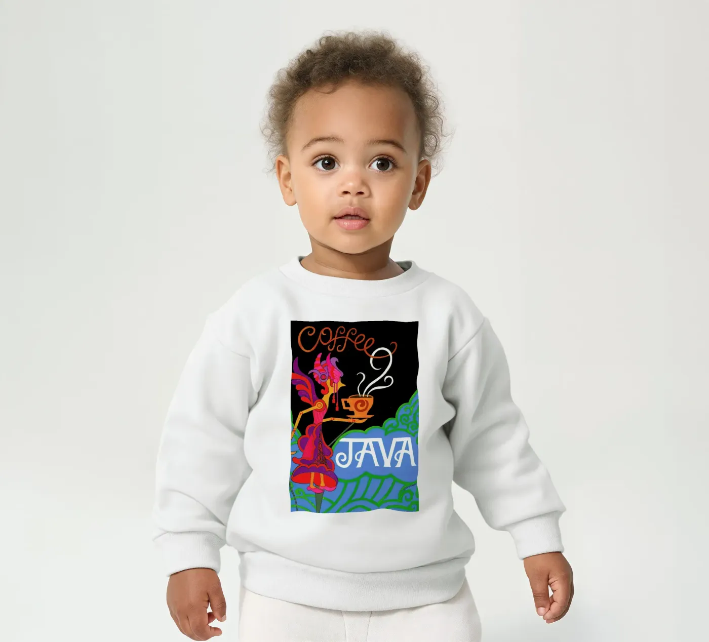 Java baby sweatshirt by Simboli Design