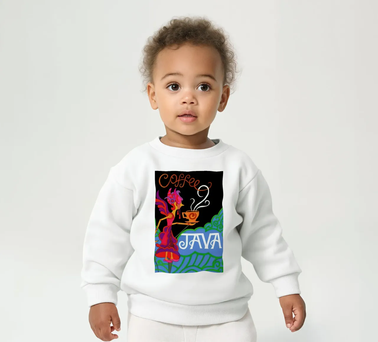 Java baby sweatshirt van Simboli Design