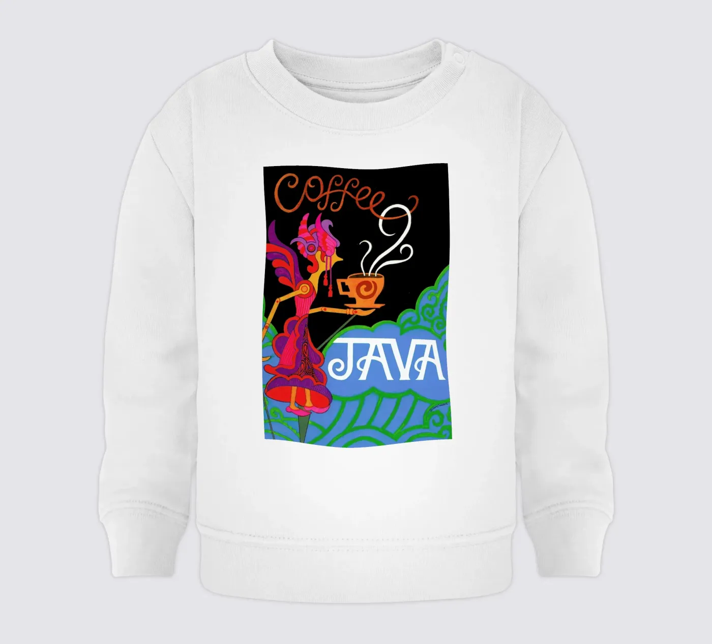 Java baby sweatshirt by Simboli Design