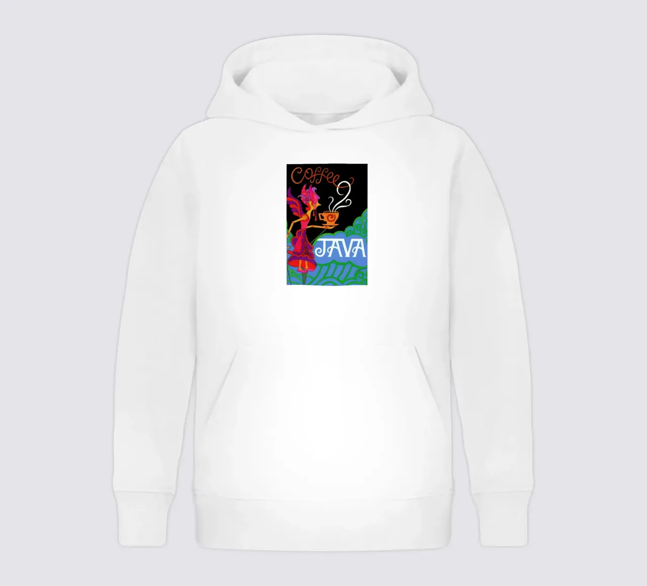 Java felpa bambino con cappuccio da Simboli Design